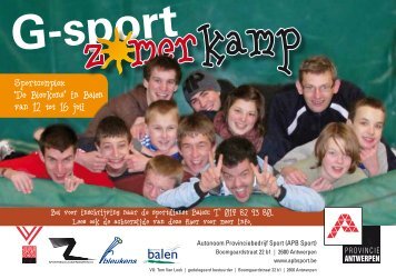 Sportcomplex 'De Bleukens' in Balen van 12 tot 16 juli - G-sport