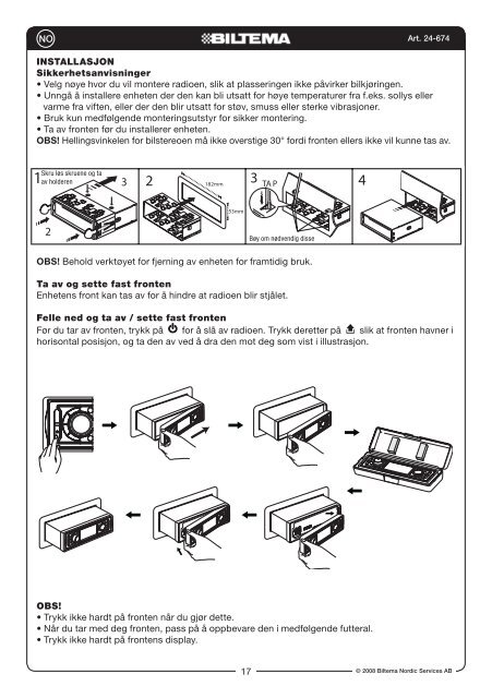 Bilstereo DVD Bilstereo DVD Autostereo DVD BilrADio DVD - Biltema