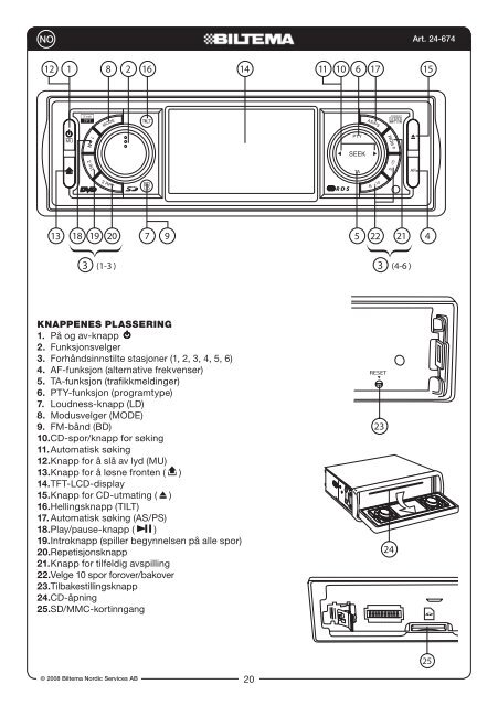 Bilstereo DVD Bilstereo DVD Autostereo DVD BilrADio DVD - Biltema