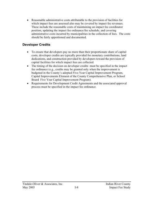 Indian River County Impact Fee Study Final Report - irccdd.com