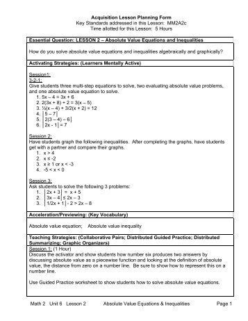 Acquisition Lesson Planning Form - Ciclt.net