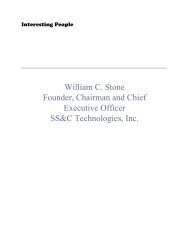 William C. Stone Founder, Chairman and Chief ... - Wtvp.com