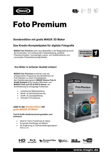 MAGIX Foto Premium bietet mehr! - Thali AG