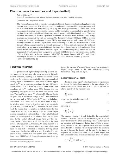 Electron Beam Ion Sources And Traps (invited)