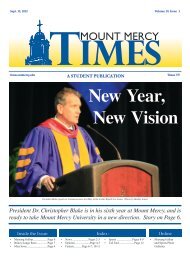 Issue 1 - Mount Mercy Times - Mount Mercy University