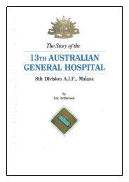 13 Australian General Hospital - Prisoners of War of the Japanese ...