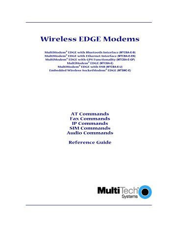 AT Command Reference Guide for EDGE Wireless ... - wless.ru