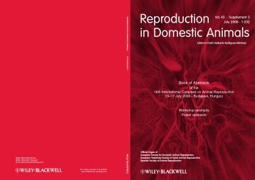 Reproduction in Domestic Animals - Facultad de Ciencias Veterinarias