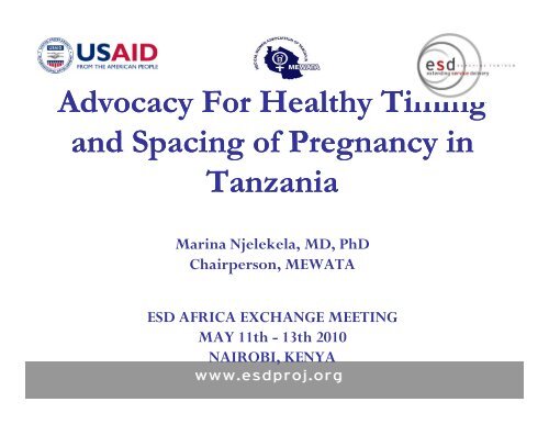 HTSP in Tanzania - Dr. Marina Njelekela ... - ESD Project