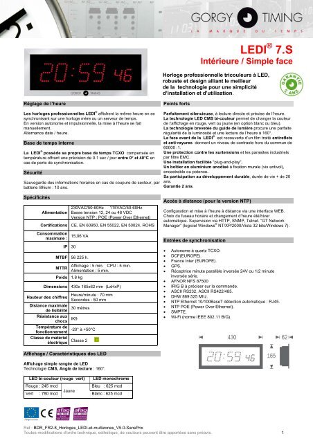 LEDI 7.S - Gorgy Timing