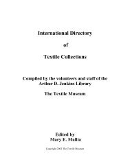 International Directory of Textile Collections - Textile Museum