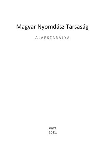 Magyar NyomdÃ¡sz TÃ¡rsasÃ¡g