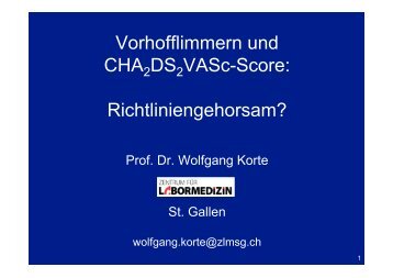 Vorhofflimmern und CHA DS VASc-Score: Richtliniengehorsam?