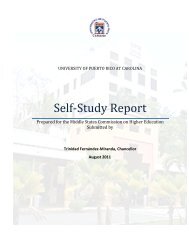 Self-Study Report - Universidad de Puerto Rico en Carolina