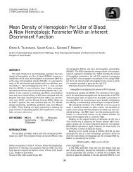 Mean Density of Hemoglobin Per Liter of Blood - Carden Jennings ...