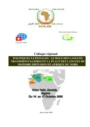 Colloque rÃ©gional: - ACALAN