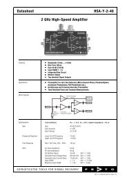 Datasheet HSA-Y-2-40 2 GHz High-Speed Amplifier