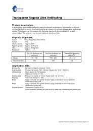 Product Data Sheet Transocean Regatta Ultra Antifouling