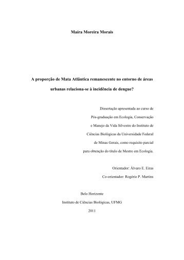 As atividades humanas modificam os ambientes ... - ICB - UFMG