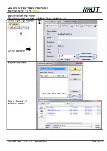 Lok- und Signalsymbole importieren Traincontroller 7.0 F6 ... - TC-Wiki