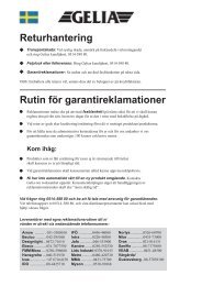 Returhantering Rutin fÃ¶r garantireklamationer - Gelia