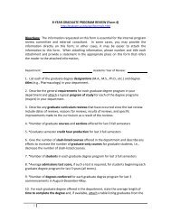 8-YEAR GRADUATE PROGRAM REVIEW (Form 4) Directions: The ...