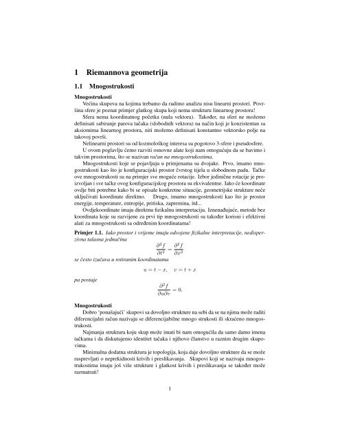 1 Riemannova geometrija - Front Slobode