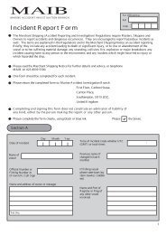 MAIB 'Accident Reporting Form' - ISM Code