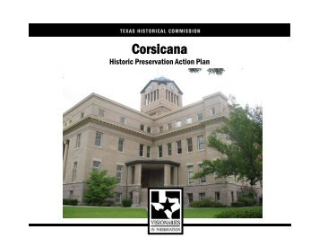 Corsicana Action Plan - Texas Historical Commission