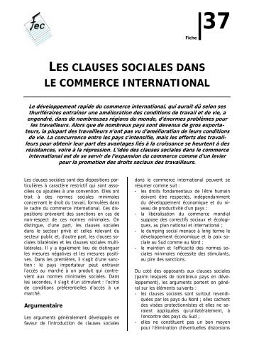 Fiche 37 - Observatoire social europÃ©en