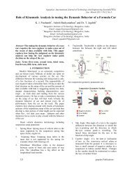 Role of Kinematic Analysis in tuning the Dynamic ... - Ijcns.com