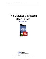 The vbseo Linkback User Guide