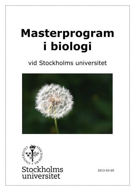 Läs Mer om Masterprogrammen - BIG - Stockholms universitet