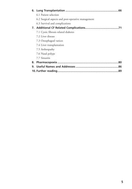 Section 10 - Cystic Fibrosis Clinical Care Pathway