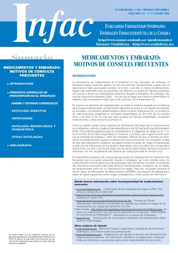 medicamentos y embarazo: motivos de consulta frecuentes