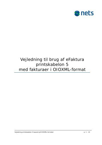 Download vejledning til brug af skabelon 5 / OIOXML-format - Nets