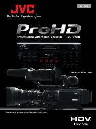 JVC Camera Brochure - Picture This Production Services