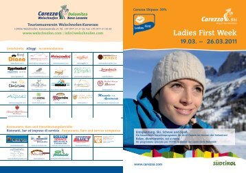 Ladies First Week - WELSCHNOFEN - KARERSEE