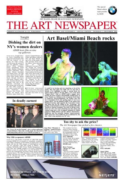 Art Basel/Miami Beach rocks - The Art Newspaper