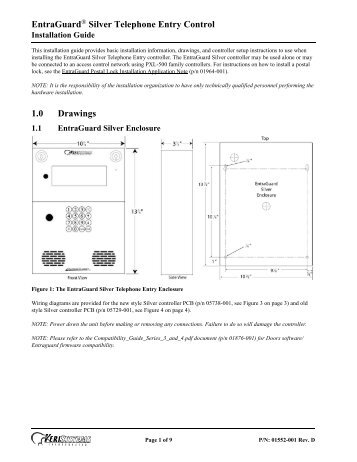 EntraGuardÂ® Silver Telephone Entry Control 1.0 ... - Keri Systems