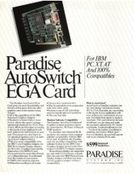 Paradise EGA graphics card.PDF - The Computer Archive