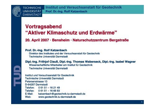 Ing Rolf Katzenbach - CO2-Erdsonde WÃ¤rmepumpe Bensheim