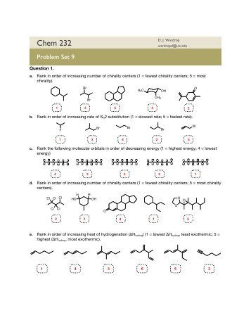 Chem 232 Final Problem Set key