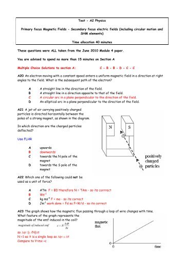 Test - A2 Physics - Cyberphysics