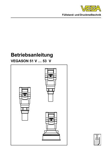 Betriebsanleitung - VEGASON 51V ... 53V