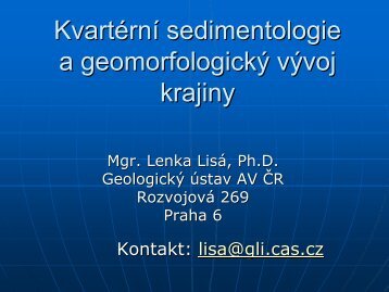 KvartÃ©rnÃ­ sedimentologie a pedologie