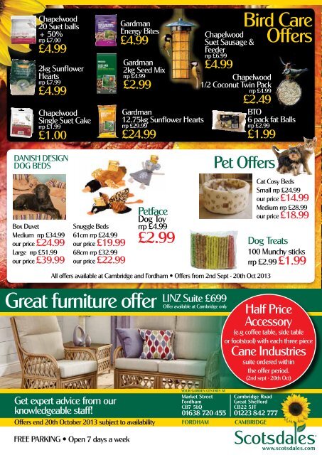 Great money saving offers, vouchers and events - Scotsdales ...