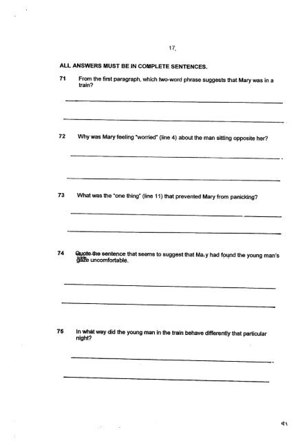 METHODIST GIRLS' SCHOOL (PRIMARY) Shade your answers in ...