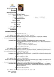 Curriculum Vitae Europass - Autorità di Bacino del Fiume Arno