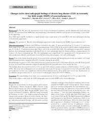 Changes in the chest radiograph findings of chronic lung diseases